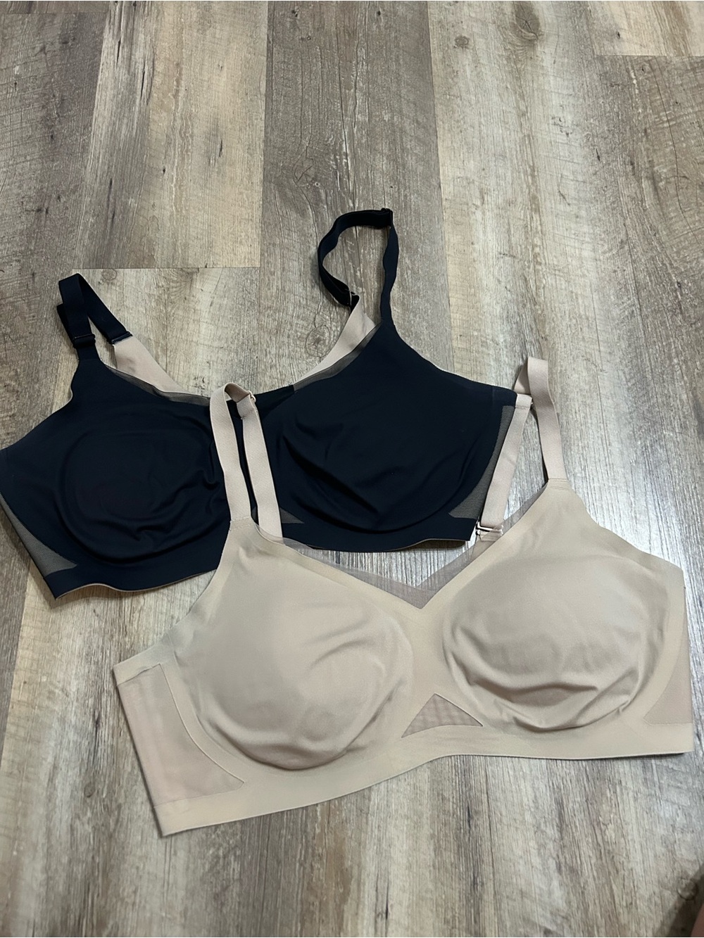 Honeylove Wireless Bra Duo - Black & Nude